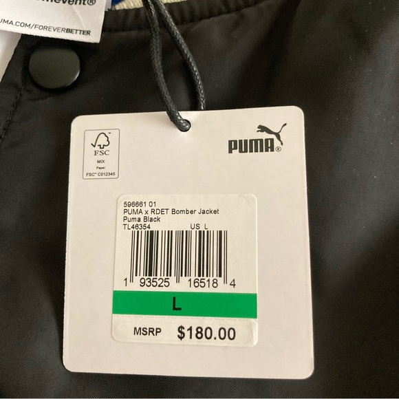 PUMA x Randomevent Men Large Puma Black Bomber NEW $180 - Picture 12 of 14
